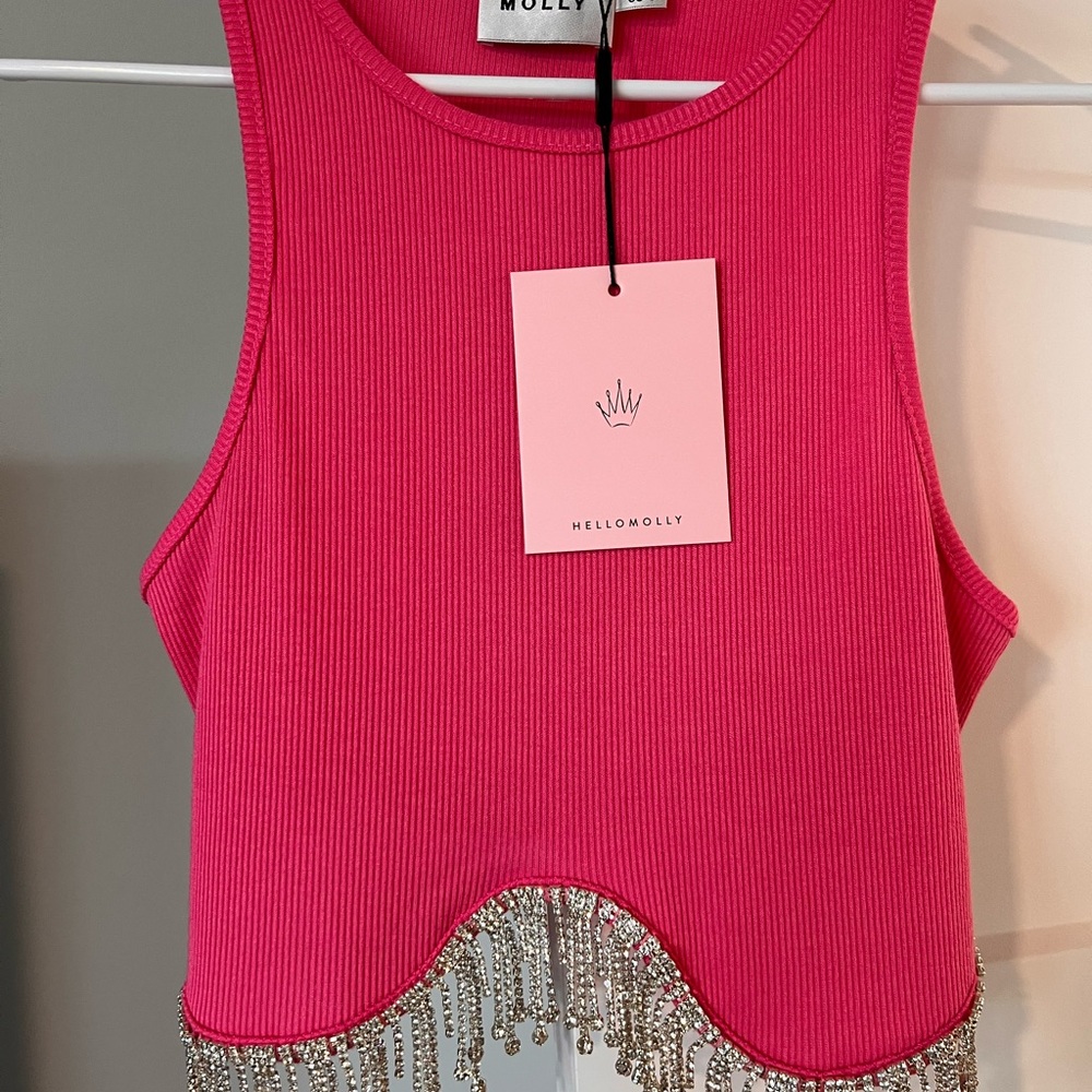 Pink Hello Molly Crop Top